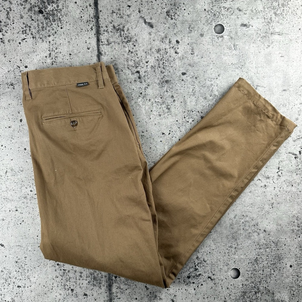 Men's Free‎ Fly Anchor Chino Pant Otter 5 Pocket Retail $98 33x32